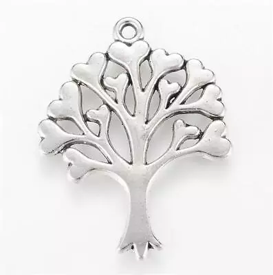 £2.79 • Buy 5 LARGE TREE OF LIFE CHARMS PENDANTS BRIGHT TIBETAN SILVER 33mm TOP QUALITY C22