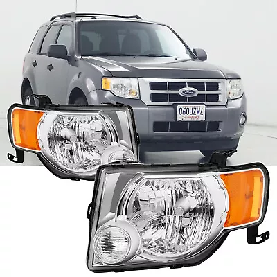 Headlight Assembly Pair For 2008-2012 Ford Escape Replacement Driver + Passenger • $76.88