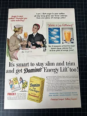 Vintage 1954 Domino Sugar Print Ad • $18