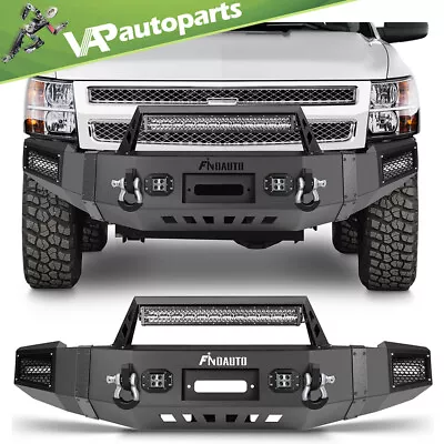 For 2007-2013 Chevy Silverado 1500 W/Fog Light+Winch Plate Front Bumper Assembly • $651.19