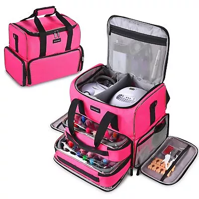 Byootique Double Layer Nail Polish Organizer Carrying Case W/ 2 Removable Bags • $57.99