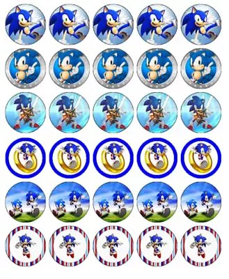 $6.47 • Buy SONIC THE HEDGEHOG Cupcake Toppers Edible Wafer Paper Cake Decorations 30 #1