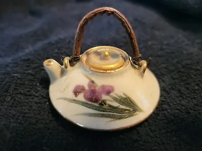 Antique Miniature Japanese Teapot Childs Toy Hand Painted • $20