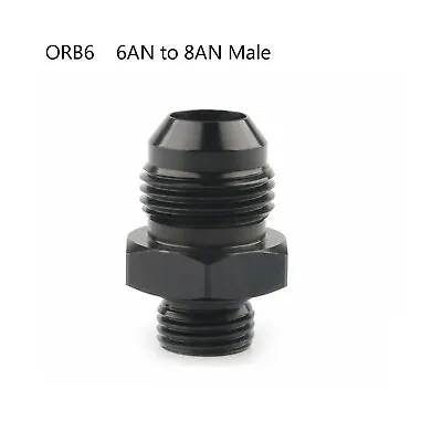 ORB-6 O-ring Boss AN6 6AN To AN8 8AN Male Adapter Fitting Black • $5.48