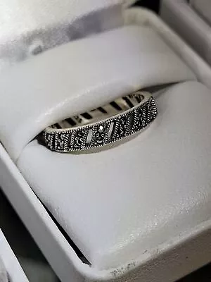 Sterling Silver Marcasite Ring • $25