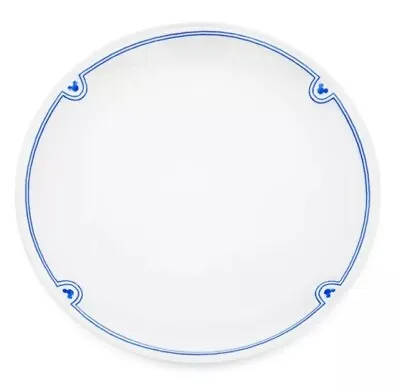 Disney Parks Mickey Mouse Icon Dinner Plate Blue White 10 1/3” • $34