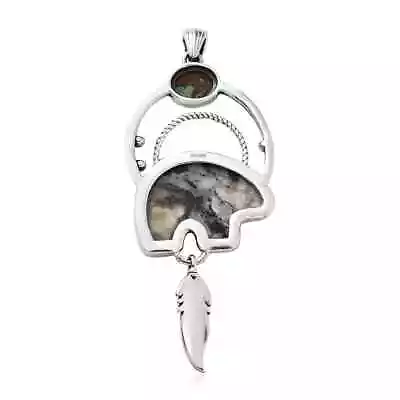Boho Handmade 925 Sterling Silver White Buffalo Turquoise Pendant Gift Ct 23.3 • $154.04