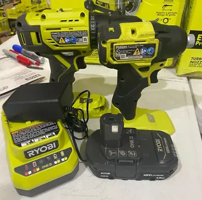 BUNDLE-Ryobi P215VN Drill/PSBID01/1.5ah Battery And Charger USED • $84.99