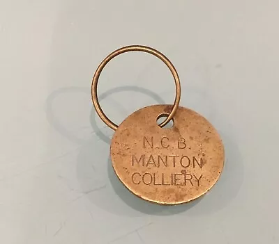 Brass Colliery Pit Check Key Ring Pocket Watch Fob Manton • £9.99