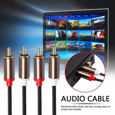 2 RCA To 2 RCA Cable Male To Male Audio Cord For DVD TV Amplifier CD Soundbox • $10.09