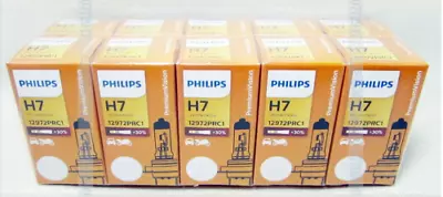 10 PACK PHILIPS H7 Premium VISION Bright 12V  Halogen Headlight Lamp Bulbs 55w • $21.99