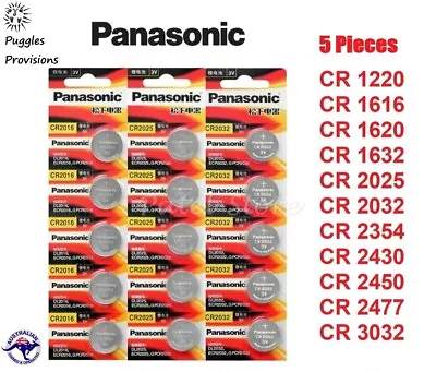 Panasonic CR1220 CR1620 CR1632 CR2016 CR2025 CR2032 2430 2450 2477 LI Battery 3V • $6.79