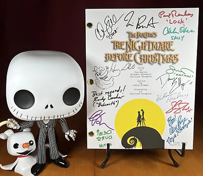 Nightmare Before Christmas Script Cast-Signed - Autograph Reprints - Full Script • $24.99