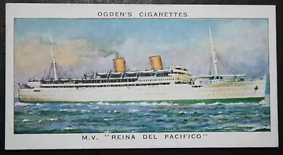 MV  REINA DEL PACIFICO  Pacific Steam Navigation Co  Vintage 1930's Card  WC09M • £3.99