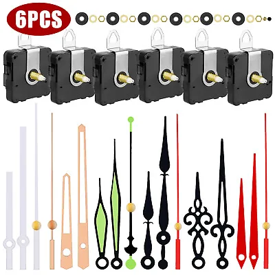 6PCS DIY Wall Quartz Clock Movement Mechanism Replacement Repair Tool Parts Kit • $11.48