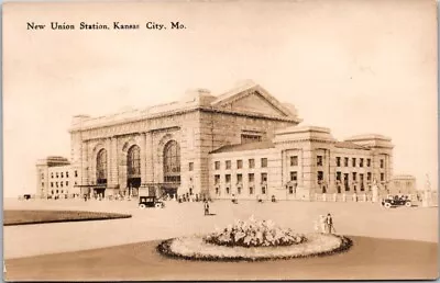 RPPC Kansas City MO Union Train Station Railroad Depot C1915 Photo Postcard DP4 • $28.79