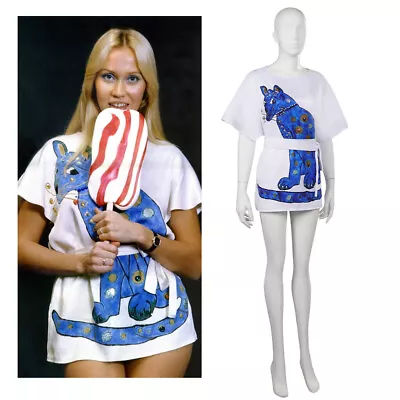 Agnetha Cosplay Costume Retro Dress Outfits Halloween Fancy Dress Suit Abba • £13.24