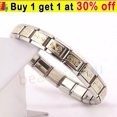 Italian Charm 18 LINK SHINY·STARTER BASE BRACELET Fits Italian Modular Charms • £5.89