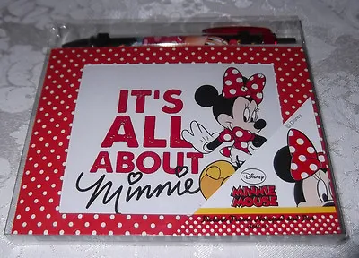 Disney Minnie Mouse Picture Frame 80 Pages Notepad And Pen Set NEW & SEALED • $3.95