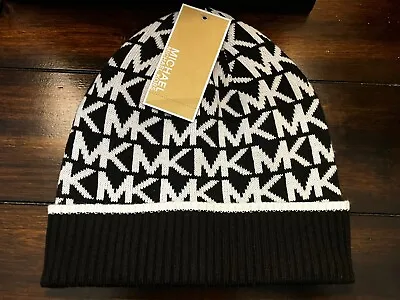 Michaelmichael Kors Black Cream Logo Beanie • $20