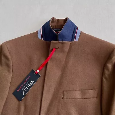 $300 NWT Men's TOMMY HILFIGER Vicuna Soft Brown Sport Coat Blazer Jacket 36R • $86.98