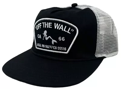 Vans Off The Wall Men's Mermaid Patch Unstructured Trucker Hat Cap In Black • $24.99