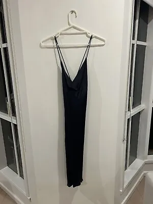 Backstage Black Cross Back Slip Dress Size M  • $30