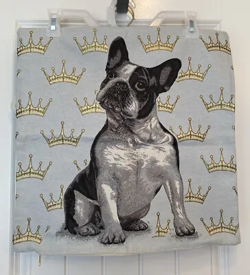 $27.99 • Buy French Bulldog Boston Terrier Crowns Square Pillow Cover Pet Couch Sofa