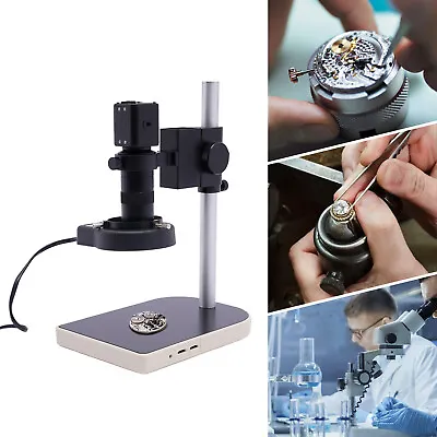 16MP 1080P HDMI Digital Industry Video Inspection Microscope W/Camera Stand Set • $98.70