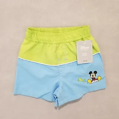 Infant Boys Disney Store Mickey Mouse With Frog Swim Trunks Size 6-9 Mo - NWT • $15.99