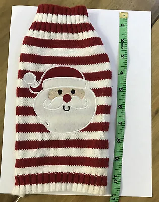 Christmas Striped Pet Knit Dog Sweater Winter Autumn Cloth Puppy Cat Santa Claus • $15