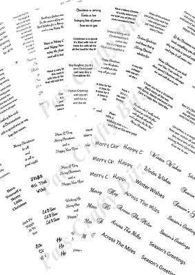 £1.30 • Buy Easy Peel Off Christmas Transparent Verses Sentiments Single Xmas Sticker Sheets