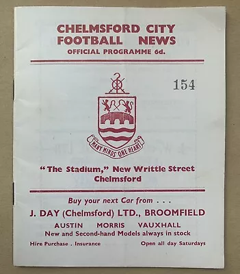 CHELMSFORD CITY V VEJLE BOLDKLUB 1962 Rare FRIENDLY FOOTBALL PROGRAMME Denmark • £1.99