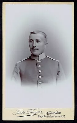 CDV Photo Man Soldier Phot. Fritz Kayser Hannover Germany (5323) • $6.99