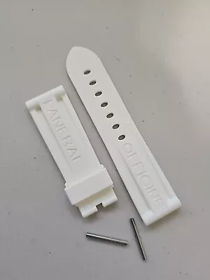 $98 • Buy Panerai Watch 24/22mm White OEM Rubber Dive Strap For Tang Buckle MXE0BS5C