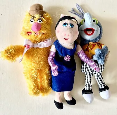 The Muppets Sababa Toys 2004 Plush Lot Of 3-Fozzy Bear Miss Piggy Gonzo-CLEAN • $48