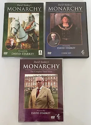 David Starkey’s ‘Monarchy’ - The Complete Series 1-3 / One To Three On DVD • £8.95