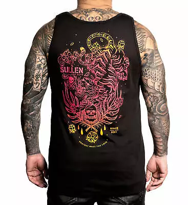 Sullen Art Collective Tiger Style Gradient Traditional Tattoo Tank Top SCM4002 • $27.99