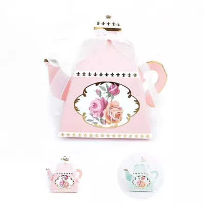 25 Mini Teapot 4  Wedding Favor Boxes With Ribbons Party Events Home Decorations • $12.97