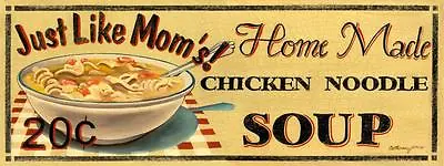 Chicken Soup Metal Sign Vintage Diner Comfort Food Retro Kitchen Cafe Decor • $17.99