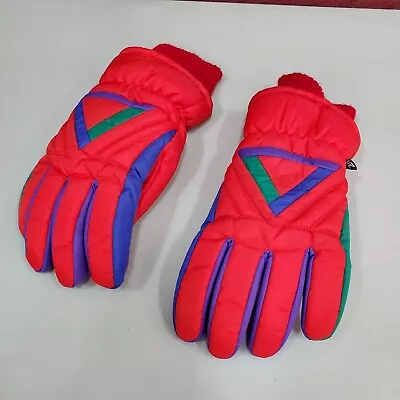 Vintage Thinsulate Thermal Insulation Winter Ski Snow Gloves Retro  • $12.88