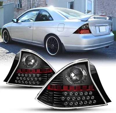 LED Tail Lights For 2001-2003 Honda Civic Coupe Waterproof Rear Lamps PAIR L+R • $143.99