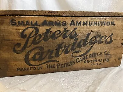 Nice Vintage Smaller Peters 410 Ammunition Wood Box • $120