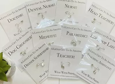£2.50 • Buy Nurse Teacher Paramedic Doctor Lollipop Hairdresser Midwife Dog Groomer Pin Gift