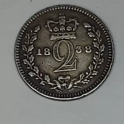 Great Britain 1838 Two Pence KM 729 XF Maundy Money • $30