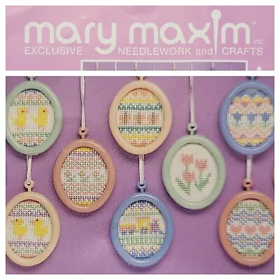 Vintage Mary Maxim Spring Craft Kit #67353 Cross Stitch Mini Ovals 12 Ct • $13.99