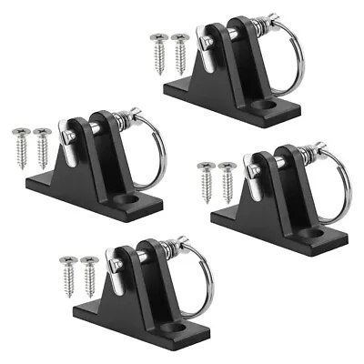 4PC Marine Boat Deck Hinge Mount For Bimini Top Fitting Hardware Stainless Steel • $15.59