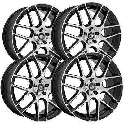 (Set Of 4) Curva C7 18x9 5x120 +35mm Black/Machined Wheels Rims 18  Inch • $908