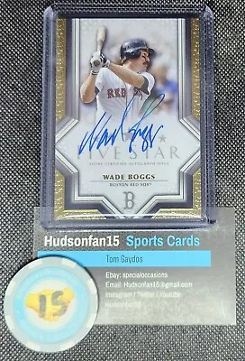 Wade Boggs 2023 Topps Five Star #FSA-WBO On Card Auto Boston Red Sox  • $37.99