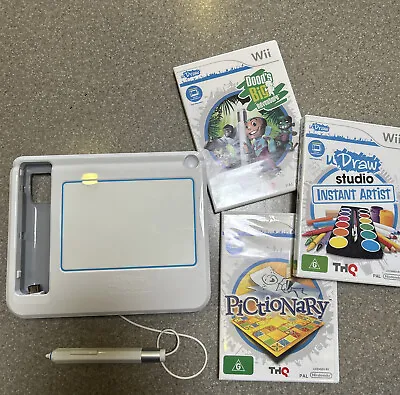 Nintendo Wii UDraw Game Tablet With 3 Games - Great Condition • $40